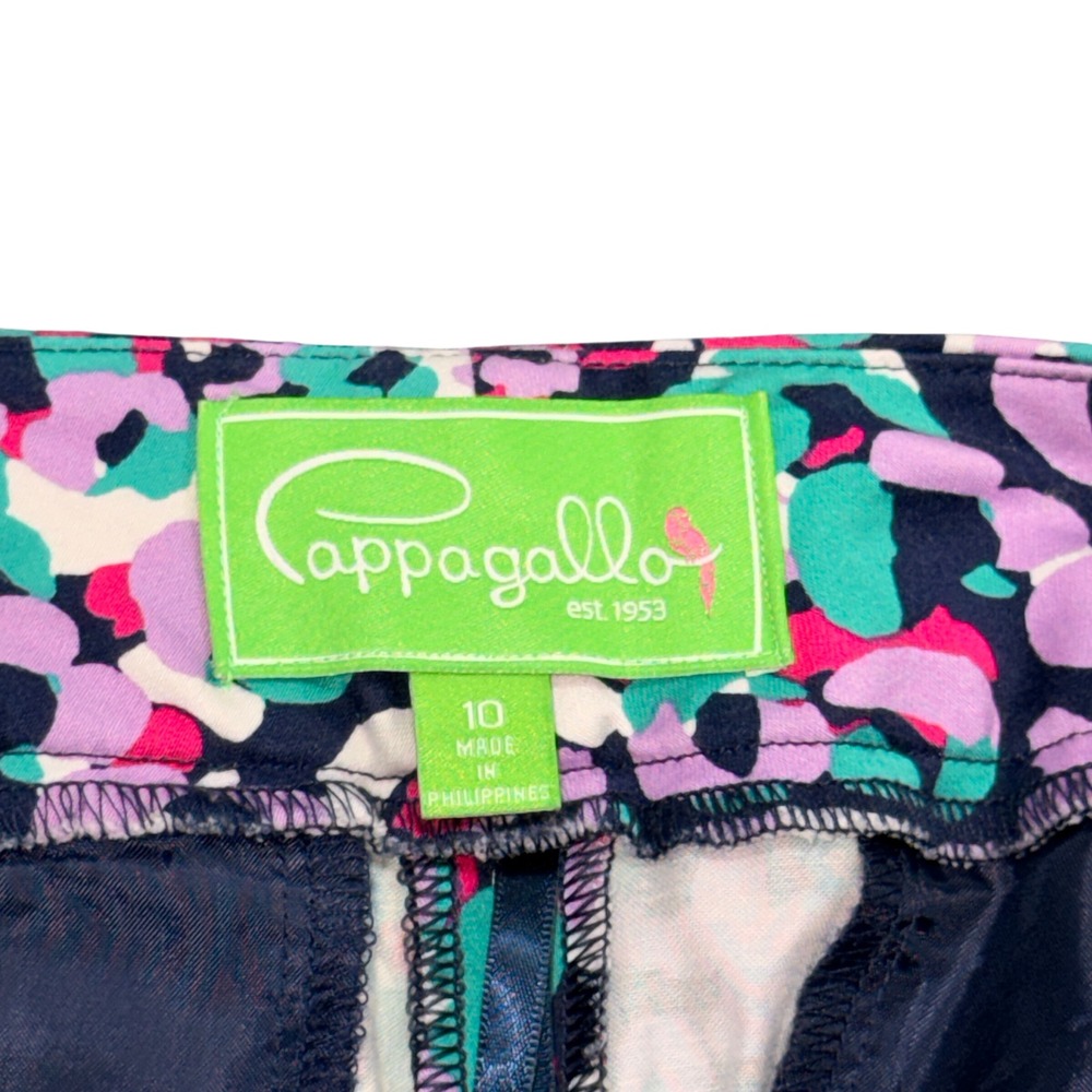 Pappagallo Womens Multi Color Abstract Print Cropped Straight Leg Pants Size 10 - Picture 7 of 8